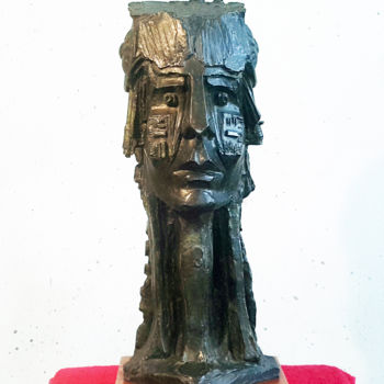 Sculptuur getiteld ""MA DAME De ELCHE"" door Antoine Berbari, Origineel Kunstwerk, Bronzen