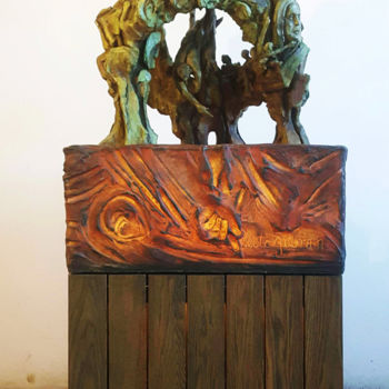 Sculpture intitulée ""FORUM A GEBRAN KHA…" par Antoine Berbari, Œuvre d'art originale, Bronze