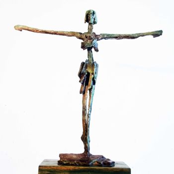 Sculpture intitulée "" Crucifixion "" par Antoine Berbari, Œuvre d'art originale, Bronze