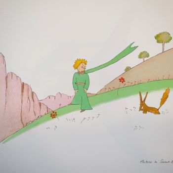 Εκτυπώσεις & Χαρακτικά με τίτλο "Le Petit Prince et…" από Antoine De Saint-Exupéry, Αυθεντικά έργα τέχνης, Λιθογραφία