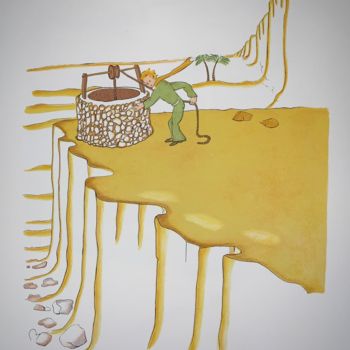 印花与版画 标题为“Le Petit Prince et…” 由Antoine De Saint-Exupéry, 原创艺术品, 光刻技术