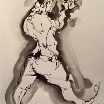 Painting titled "La bonne humeur 22" by Antoine Faure, Original Artwork, Ink