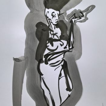 제목이 "Rebelle élégante 23"인 미술작품 Antoine Faure로, 원작, 잉크