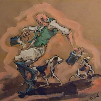 Peinture intitulée "56 les intenables" par Antoine Faure, Œuvre d'art originale, Gouache