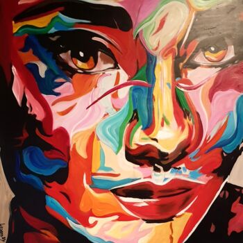 Schilderij getiteld "Audrey Hepburn" door Antoine Liesens (A54 POP ART BV), Origineel Kunstwerk, Acryl Gemonteerd op Frame v…