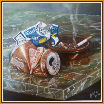 绘画 标题为“coin-de-table” 由Antoine Martinez, 原创艺术品, 油