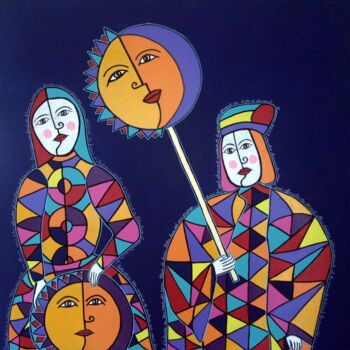 Peinture intitulée "les-fetes-galantes-…" par Antoine Mellado, Œuvre d'art originale, Acrylique