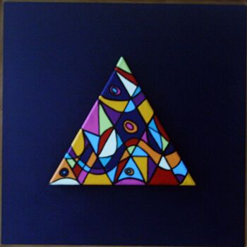 Malerei mit dem Titel "Triangle des Bermud…" von Antoine Mellado, Original-Kunstwerk, Acryl