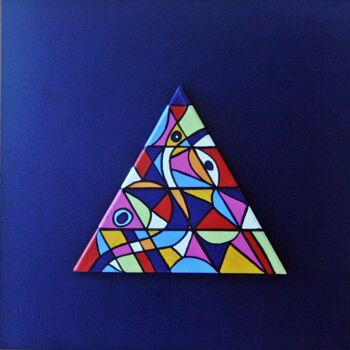 Painting titled "Triangle des Bermud…" by Antoine Mellado, Original Artwork, Acrylic