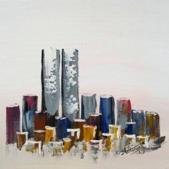 Malarstwo zatytułowany „Twin Towers III” autorstwa Antoine Renault, Oryginalna praca