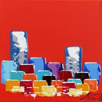 Картина под названием "NYC Towers 41" - Antoine Renault, Подлинное произведение искусства