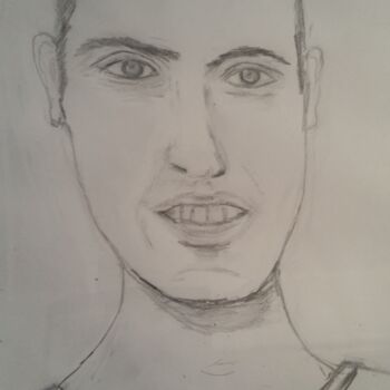 Drawing titled "Diego" by Antoine Silveira, Original Artwork, Pencil