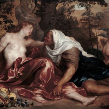 Pittura intitolato "Vertumne et Pomone" da Antoine Van Dyck, Opera d'arte originale, Olio