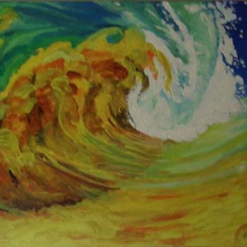 Painting titled "Big wave #2" by Antoine, Original Artwork
