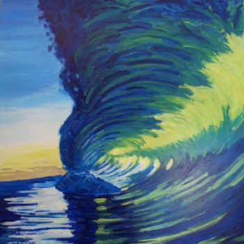 Schilderij getiteld "Big wave #3" door Antoine, Origineel Kunstwerk