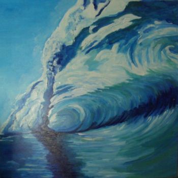 Painting titled "Big wawe 1" by Antoine, Original Artwork