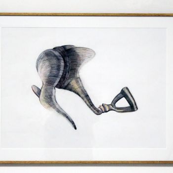 제목이 "Auris interna 2"인 그림 Antoine Charbonnier로, 원작, 연필