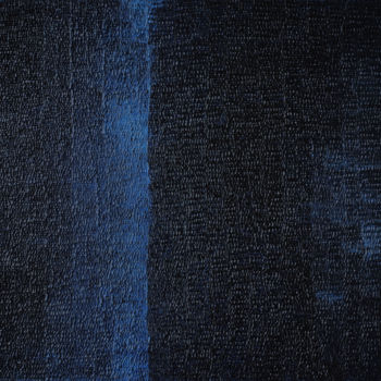 Malerei mit dem Titel "saison2 black & blu…" von Antoine Coinde, Original-Kunstwerk, Öl