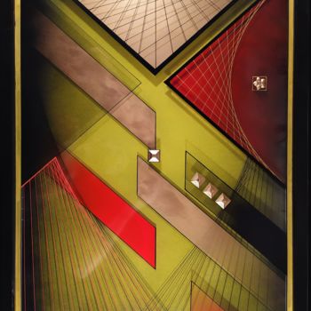 Malerei mit dem Titel "Destructuring" von Antoine Tabart, Original-Kunstwerk, Sprühfarbe Auf Plexiglas montiert