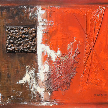 Painting titled "Le Filet" by Antoinette Dall'Agnolo (Tani), Original Artwork, Acrylic Mounted on Wood Stretcher frame