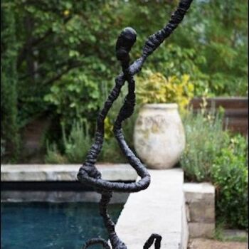 Sculpture titled "Calligraphie" by Antoinette Rozan, Original Artwork, Bronze