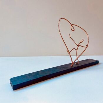 Rzeźba zatytułowany „En Coeur” autorstwa Antoinette Rozan, Oryginalna praca, Metale