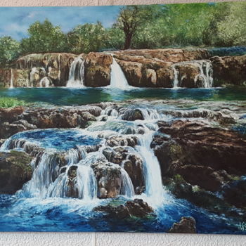 Pintura titulada "CASCADE" por Antoinette Sevilla, Obra de arte original, Oleo