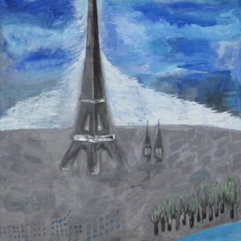 「Paris soul」というタイトルの絵画 Antonによって, オリジナルのアートワーク, グワッシュ水彩画