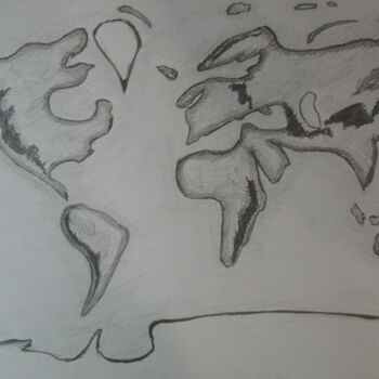 Malerei mit dem Titel "My map of the world" von Anton, Original-Kunstwerk, Andere