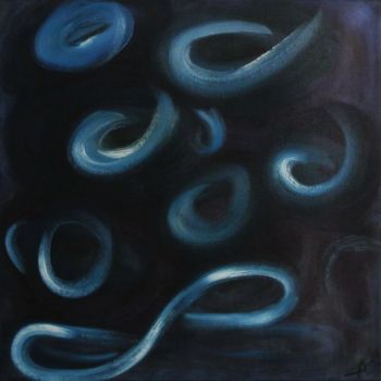 Painting titled "Infinity" by Anton Carduus, Original Artwork, Oil Mounted on Wood Stretcher frame