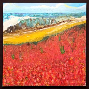 Картина под названием "Blooming ocean 2 of…" - Anton Kamenev, Подлинное произведение искусства, Масло