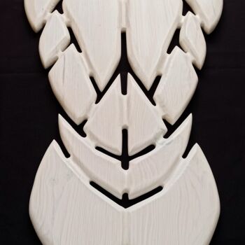Sculpture intitulée "Wood sculpture back" par Anton Kamenev, Œuvre d'art originale, Vêtements