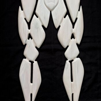 Sculptuur getiteld "Wood sculpture legs" door Anton Kamenev, Origineel Kunstwerk, Hout
