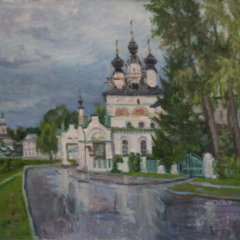 Картина под названием "После дождя" - Антон Моховиков, Подлинное произведение искусства, Масло