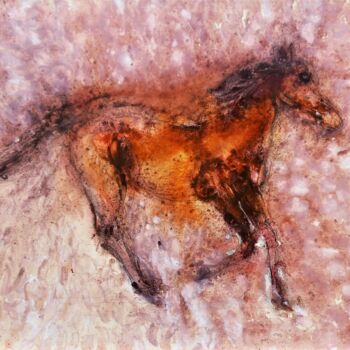 Peinture intitulée "Horse on the run" par Anton Rakun, Œuvre d'art originale, Acrylique