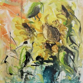 Painting titled "Sunflowers#45" by Anton Rakun, Original Artwork, Acrylic