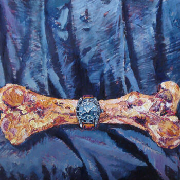 Painting titled "Time Stops When It…" by Anton Terziev, Original Artwork, Oil