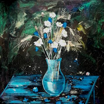 "picture, daisies, s…" başlıklı Tablo Anton Zapotochnyi tarafından, Orijinal sanat, Akrilik Ahşap Sedye çerçevesi üzerine mo…
