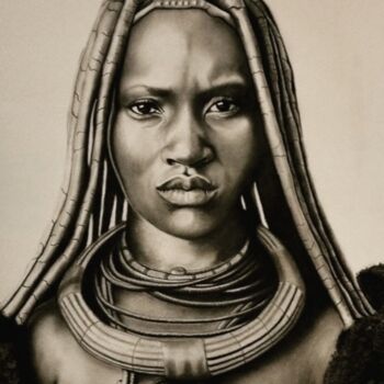 Рисунок под названием "Namibia" - Antonella Elleri, Подлинное произведение искусства, Карандаш