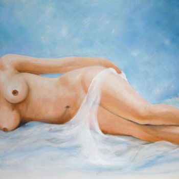 Картина под названием "nudo-olio-100x50.jpg" - Antonella Guarneri, Подлинное произведение искусства