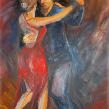 Pittura intitolato "tango-olio-50x70.jpg" da Antonella Guarneri, Opera d'arte originale