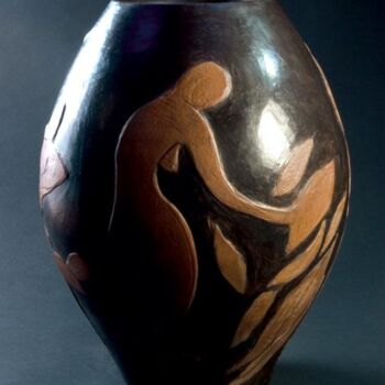 Sculpture titled "Vas Lepidus" by Antonella Iurilli Duhamel, Original Artwork, Ceramics