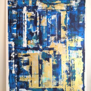 Painting titled "Fluctuations" by Antonella Huron, Original Artwork, Acrylic Mounted on Wood Stretcher frame
