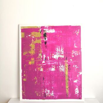 Painting titled "Plaisir" by Antonella Huron, Original Artwork, Acrylic Mounted on Wood Stretcher frame