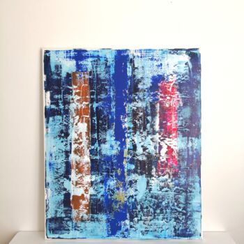 Malarstwo zatytułowany „Bleu comme neige” autorstwa Antonella Huron, Oryginalna praca, Akryl