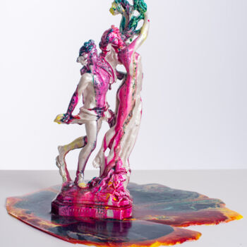 「Dancing in color」というタイトルの彫刻 Antoni Draganによって, オリジナルのアートワーク, ストーン