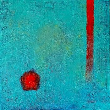 Painting titled "“Unexpected red” pa…" by Antoni Truqué, Original Artwork, Acrylic