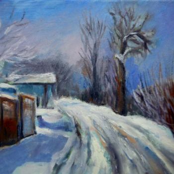 Painting titled "Le chemin vers la m…" by Antonia Ney, Original Artwork, Oil