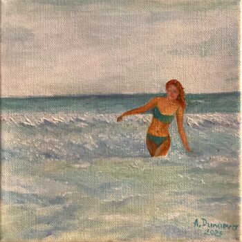 Peinture intitulée "Aphrodite and Sea S…" par Antonina Dunaeva, Œuvre d'art originale, Huile