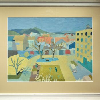 Painting titled "Early spring in a T…" by Antonina Falchuk, Original Artwork, Wax